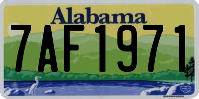 AL license plate 7AF1971