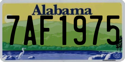 AL license plate 7AF1975