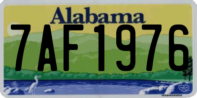 AL license plate 7AF1976