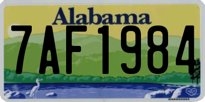 AL license plate 7AF1984
