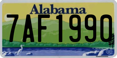AL license plate 7AF1990