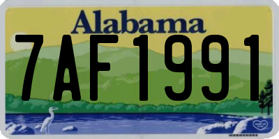 AL license plate 7AF1991