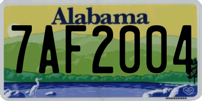 AL license plate 7AF2004