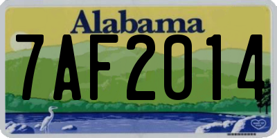 AL license plate 7AF2014