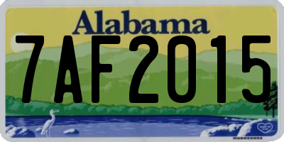 AL license plate 7AF2015