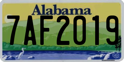 AL license plate 7AF2019