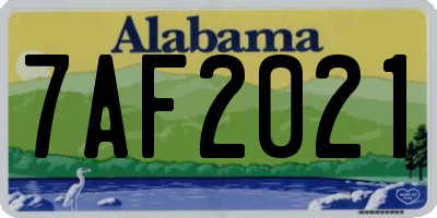 AL license plate 7AF2021