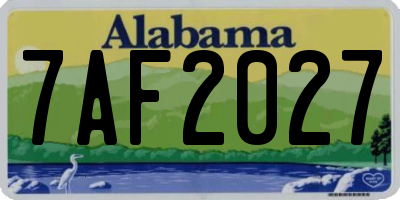 AL license plate 7AF2027