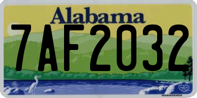 AL license plate 7AF2032