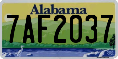 AL license plate 7AF2037