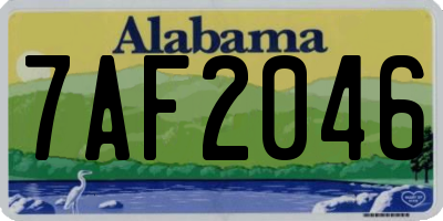 AL license plate 7AF2046