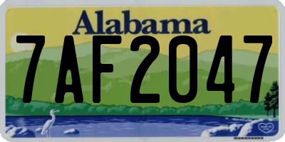 AL license plate 7AF2047