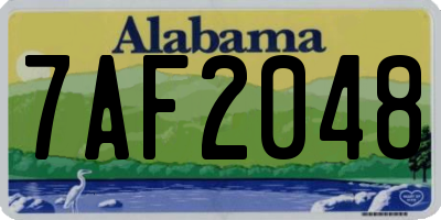 AL license plate 7AF2048