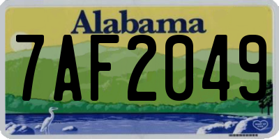 AL license plate 7AF2049