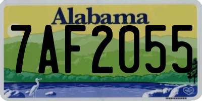 AL license plate 7AF2055