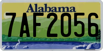 AL license plate 7AF2056