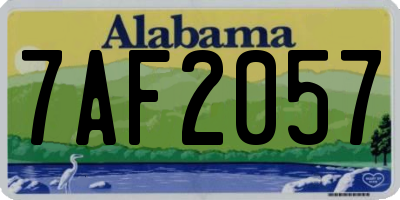 AL license plate 7AF2057
