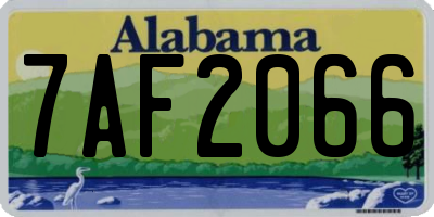 AL license plate 7AF2066