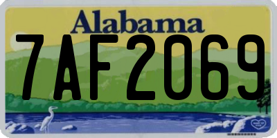 AL license plate 7AF2069