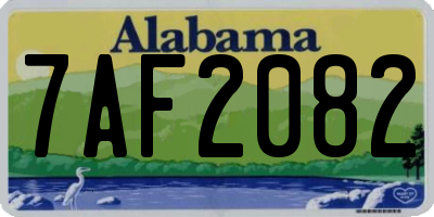 AL license plate 7AF2082
