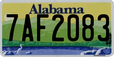 AL license plate 7AF2083