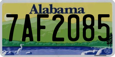 AL license plate 7AF2085