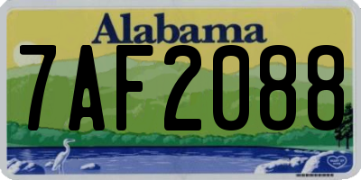 AL license plate 7AF2088
