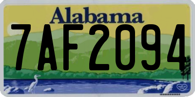 AL license plate 7AF2094