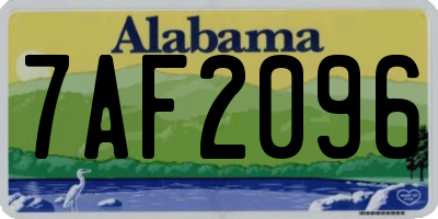 AL license plate 7AF2096