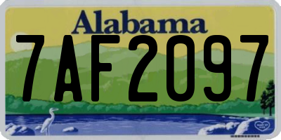 AL license plate 7AF2097