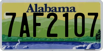 AL license plate 7AF2107