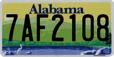 AL license plate 7AF2108