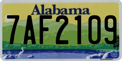 AL license plate 7AF2109