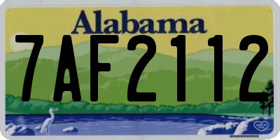 AL license plate 7AF2112