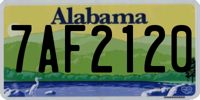 AL license plate 7AF2120