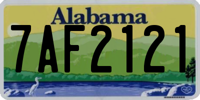AL license plate 7AF2121