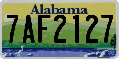 AL license plate 7AF2127