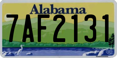 AL license plate 7AF2131