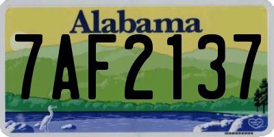 AL license plate 7AF2137