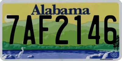 AL license plate 7AF2146