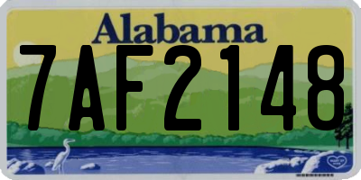 AL license plate 7AF2148