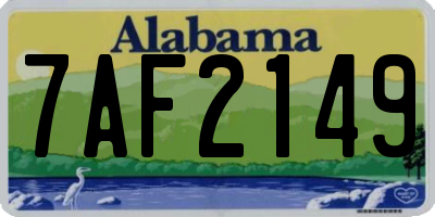 AL license plate 7AF2149