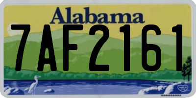AL license plate 7AF2161
