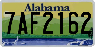 AL license plate 7AF2162