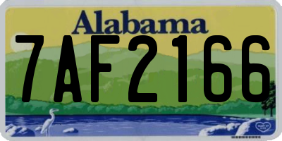 AL license plate 7AF2166