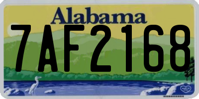 AL license plate 7AF2168