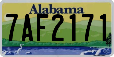 AL license plate 7AF2171