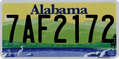 AL license plate 7AF2172
