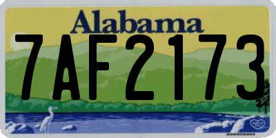 AL license plate 7AF2173