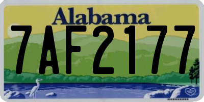 AL license plate 7AF2177